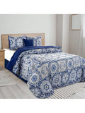 LUX Reversible 5pc Comforter Set, Microfiber Bed in a Bag, Includes 1 Comforter, 2 Pillow Shams