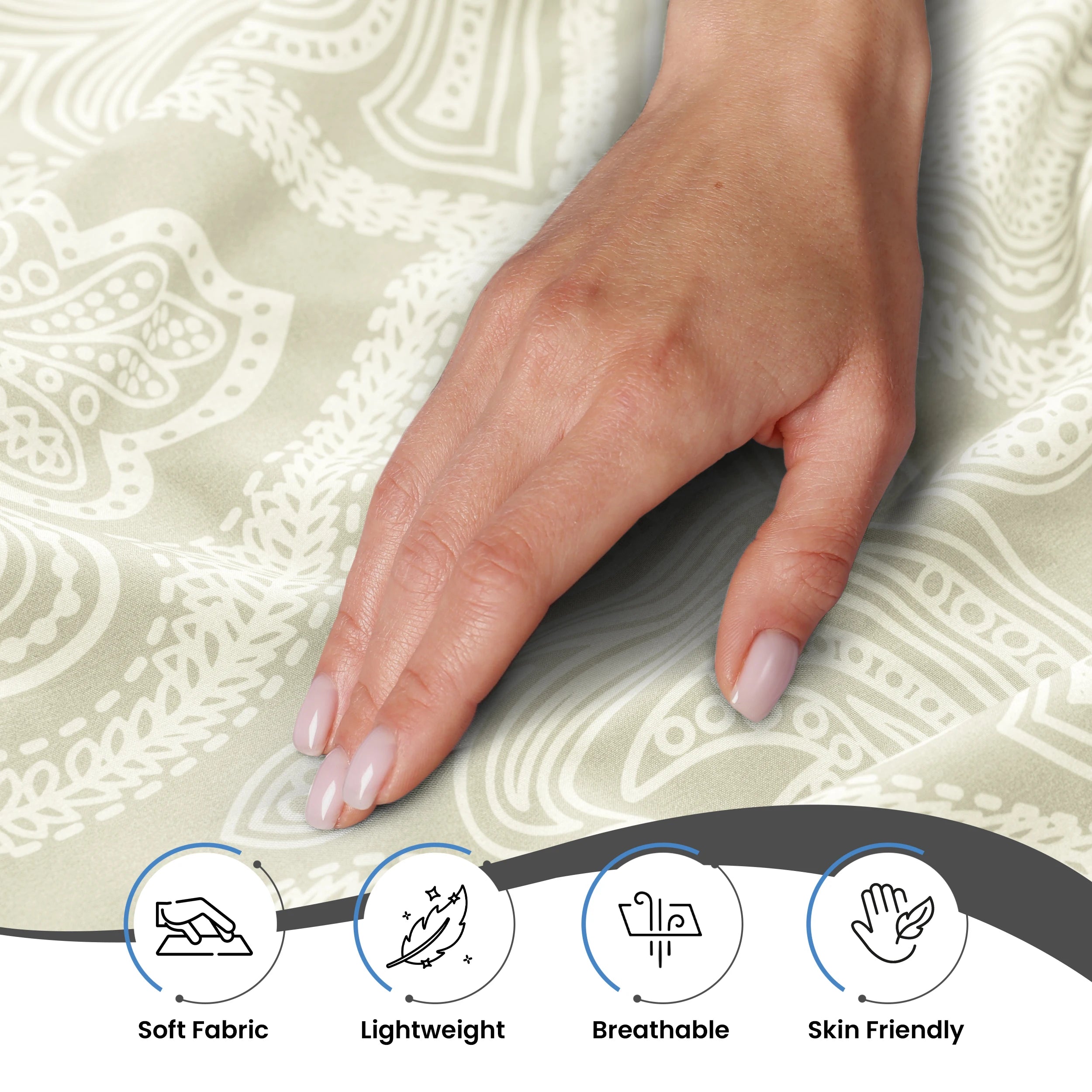 Paisley  – 6 Piece Ultra-Soft Microfiber Bed Sheets 16 Inches Deep Pocket Fitted Sheet
