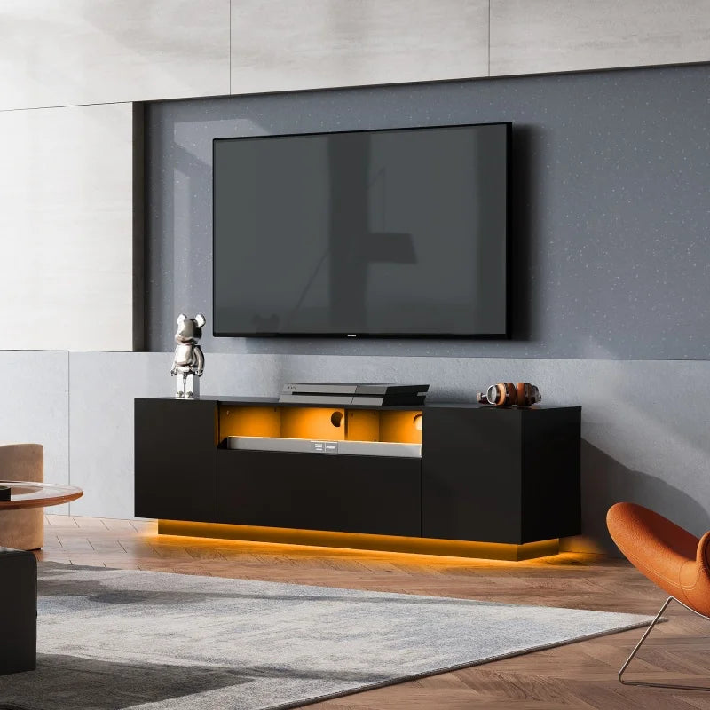 TV Stand for 65 Inch TV Entertainment Center with Storage Cabinet Modern TV Console