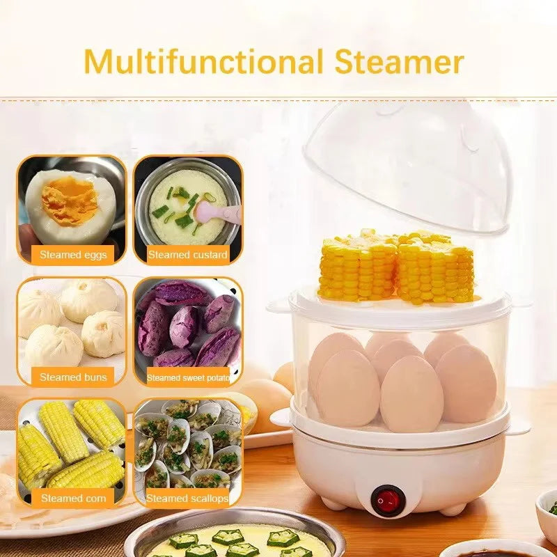 Multifunctional Electric  Double Layers Egg Cooker/ Mini Steamer