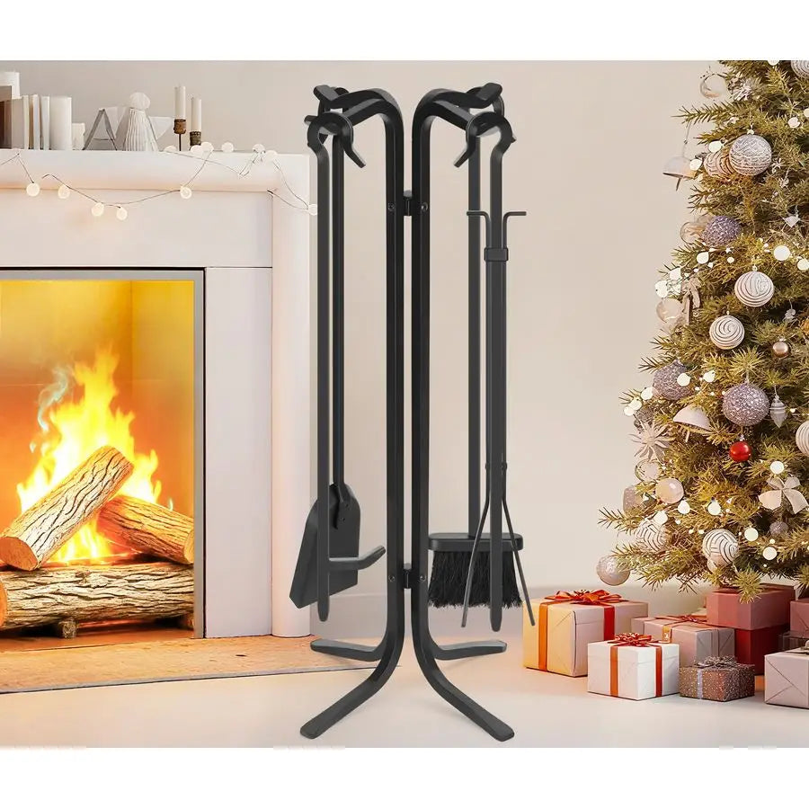 Hand Forged Iron Fireplace Tools Set 5Piece