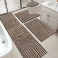Bathroom Rugs Set 5 Piece, Plush Absorbent