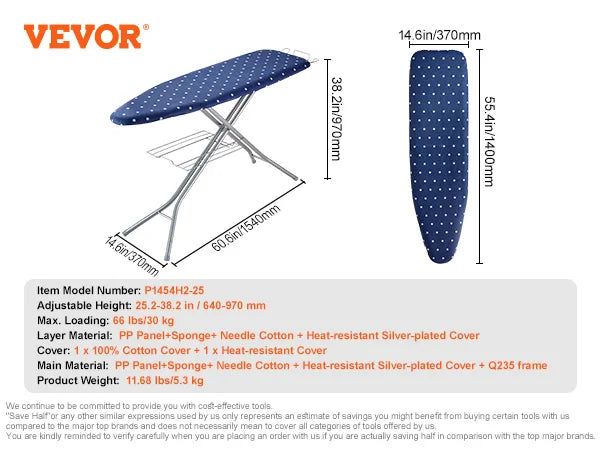 Full-Size Ironing Boards Heat-Resistant
