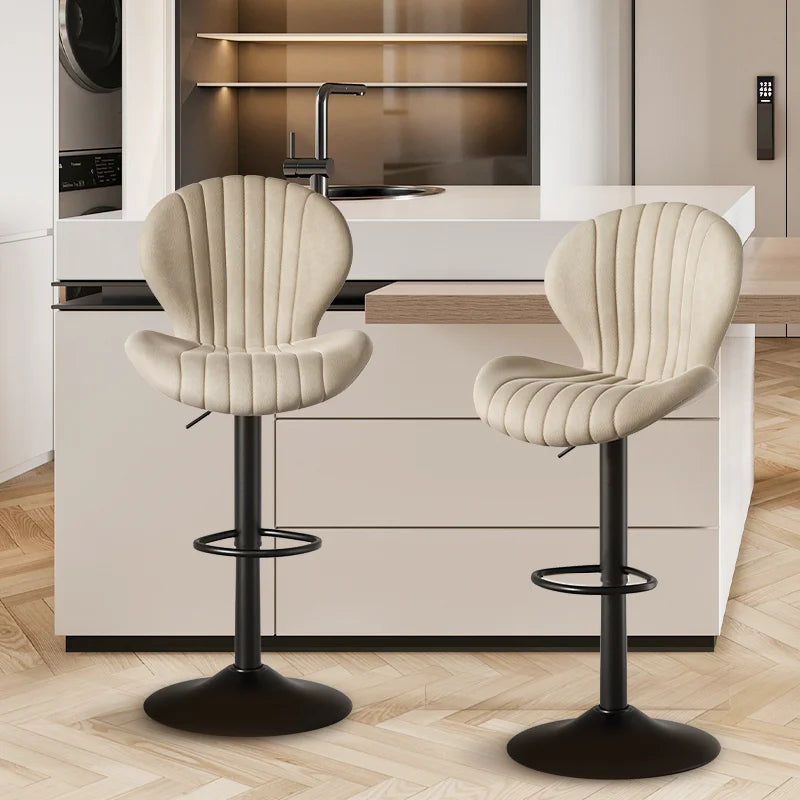 Backrest Bar Stools Luxury Modern