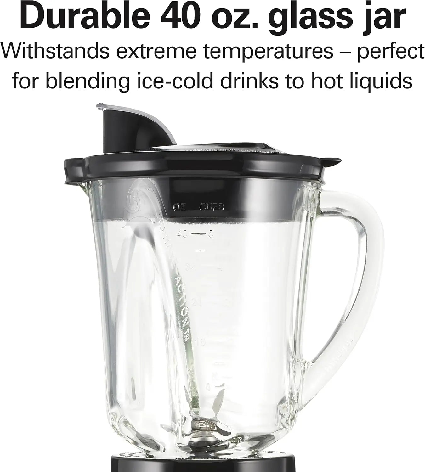 Blender and Food Processor Combo – 40oz Glass Jar, Portable Travel Cup, Electric Food Chopper, 700W – Gray/Black