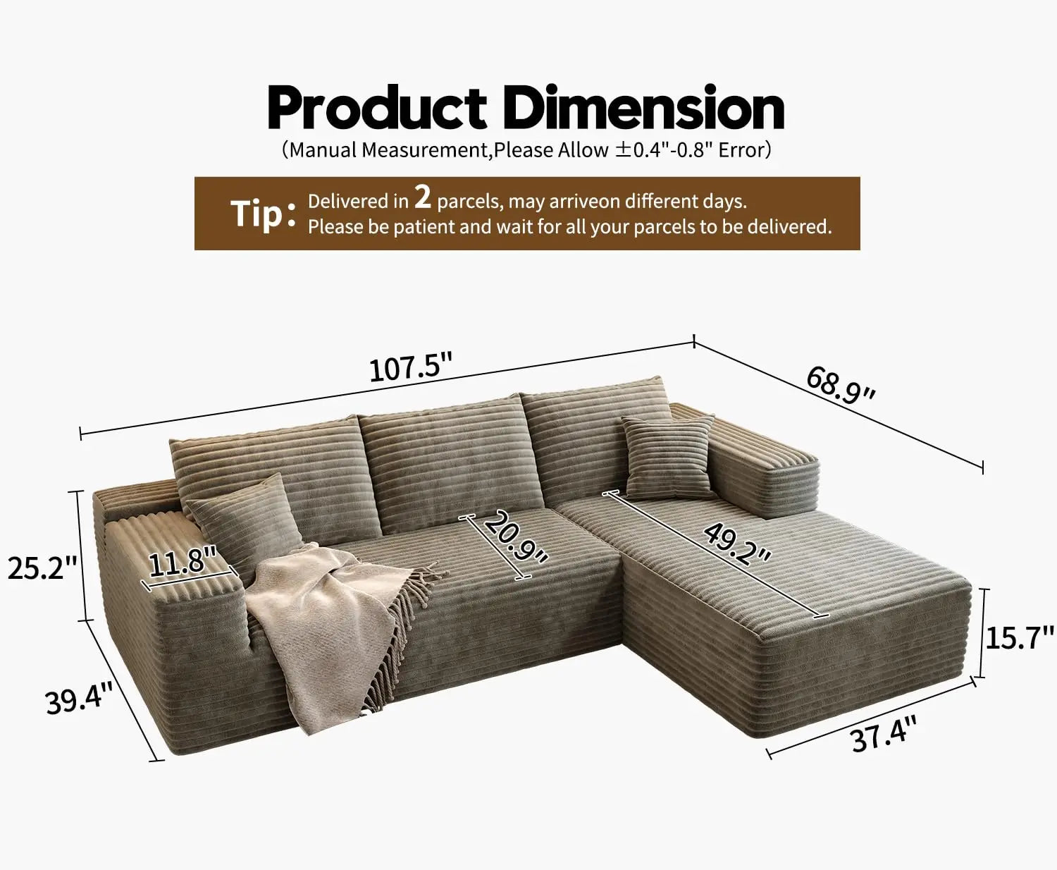 Modular Sectional Sofa Couch