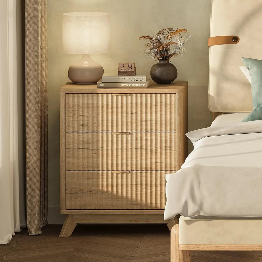 30" Tall Fluted NightStand Set of 2