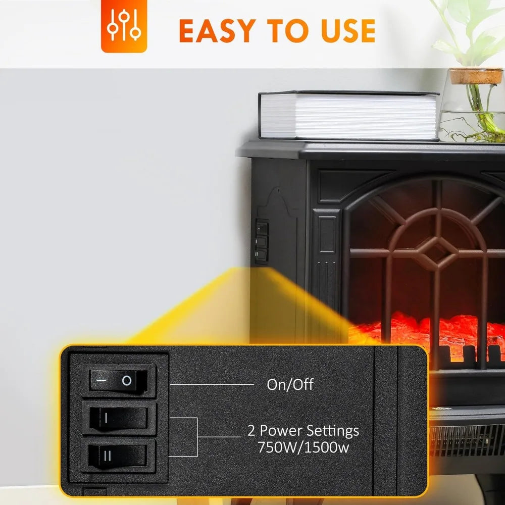 Electric Fireplace Stove, Freestanding Fireplace Heater