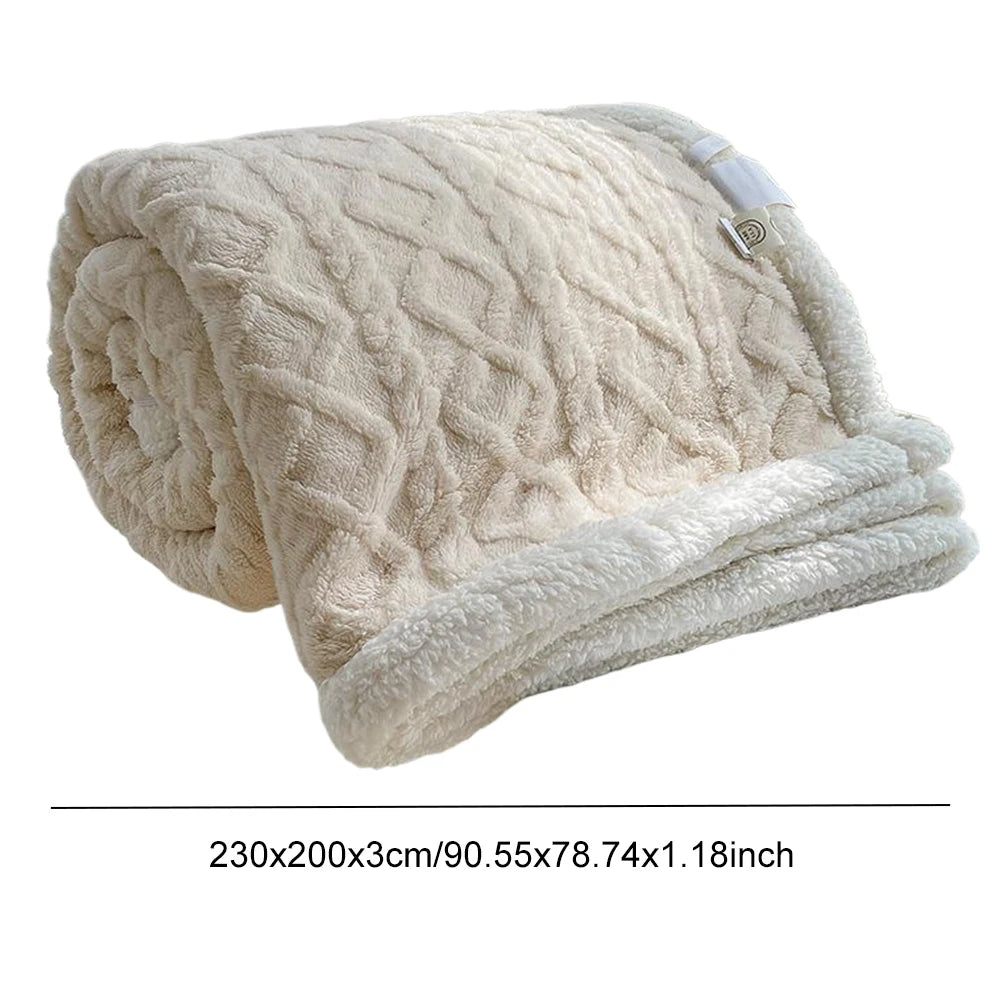 Lamb Fleece Double-Sided Throw Bedspread