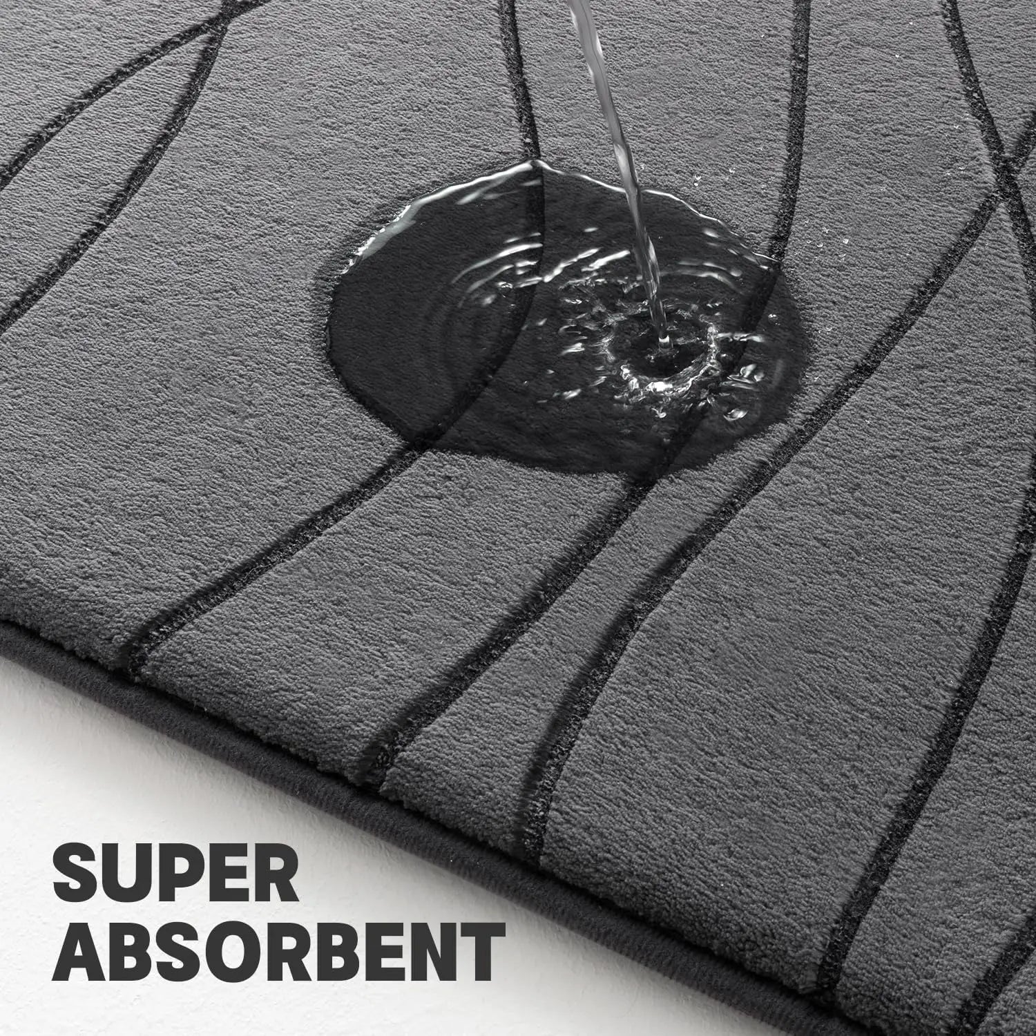 Ultra Absorbent Bath Mat Set Non-Slip