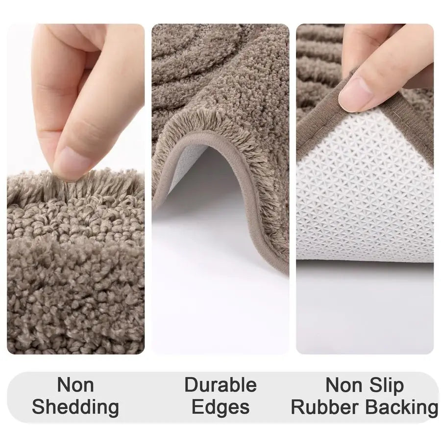 Bathroom Rugs Set 5 Piece, Plush Absorbent