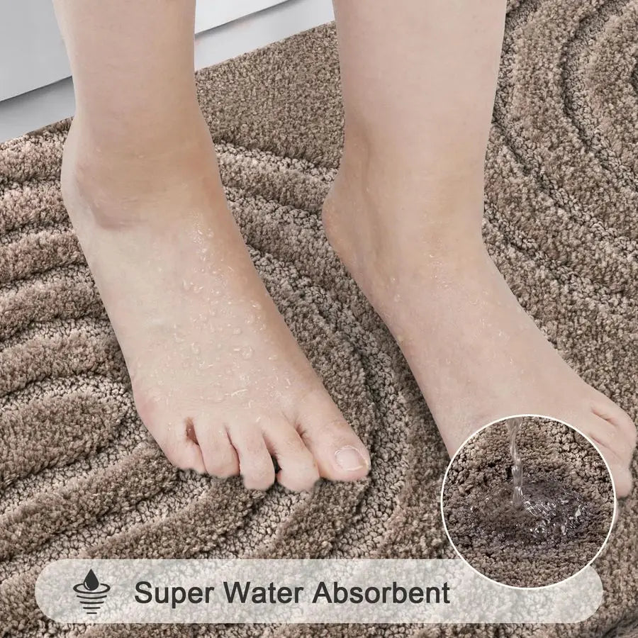 Bathroom Rugs Set 5 Piece, Plush Absorbent