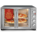 French Door Convection Oven 4-Control Knobs Bake Broil Toast Rotisserie Keep Warm