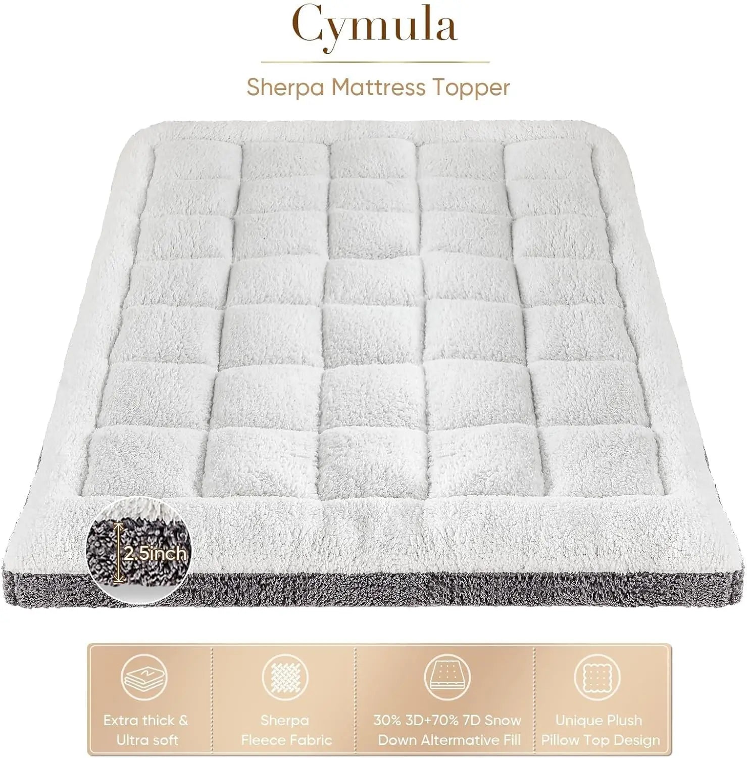 Queen Size Mattress Topper, Back Pain Relief