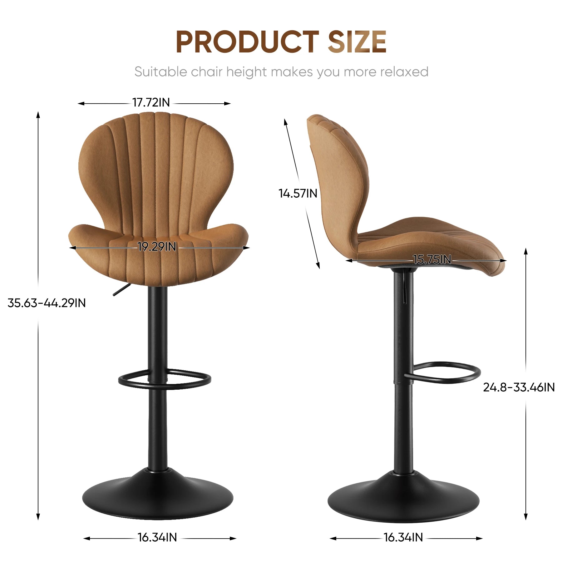 Backrest Bar Stools Luxury Modern