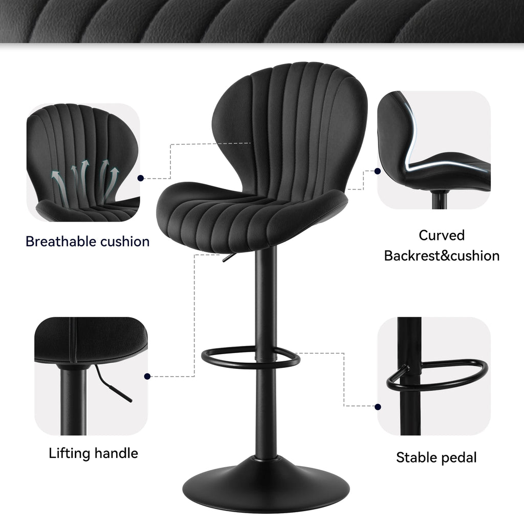 Backrest Bar Stools Luxury Modern