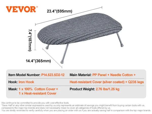 Full-Size Ironing Boards Heat-Resistant