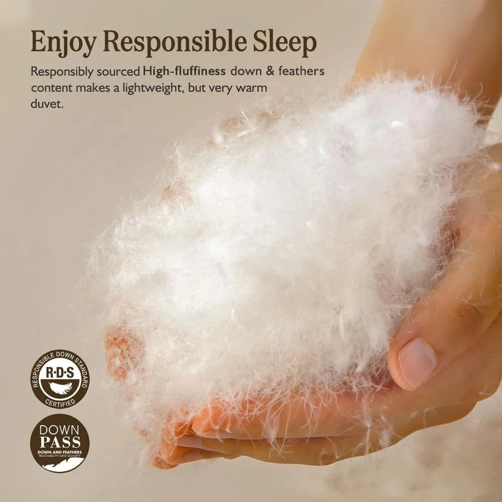 Queen Size Organic Feather Down Comforter