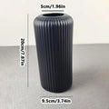 Chic Striped Ceramic-Look Plastic Vase