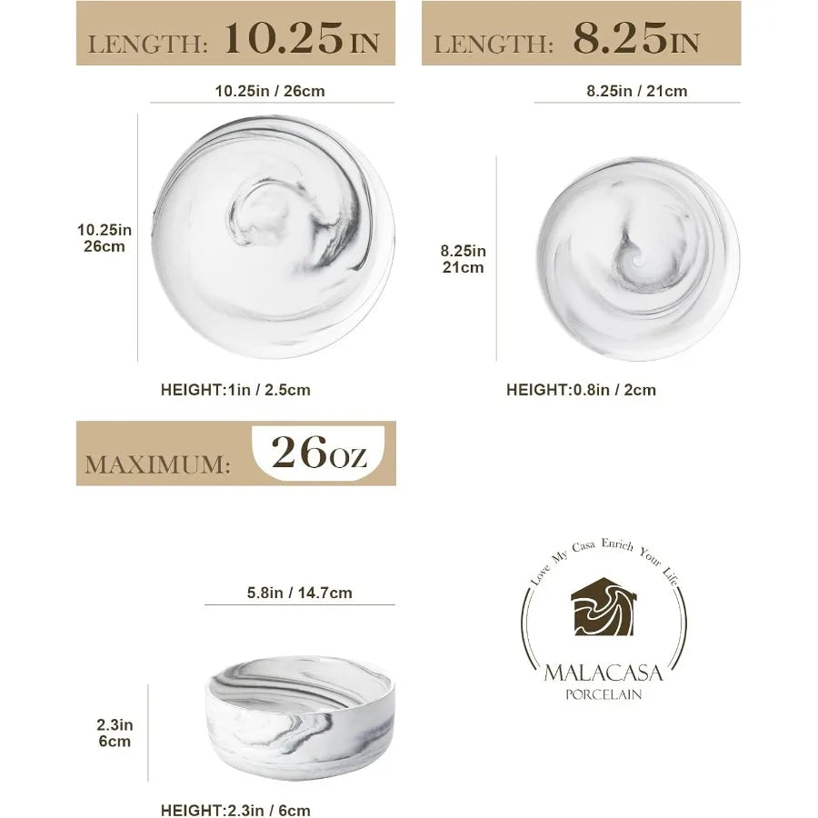 12 Pieces Porcelain Dinnerware Sets