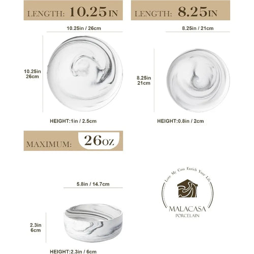 12 Pieces Porcelain Dinnerware Sets