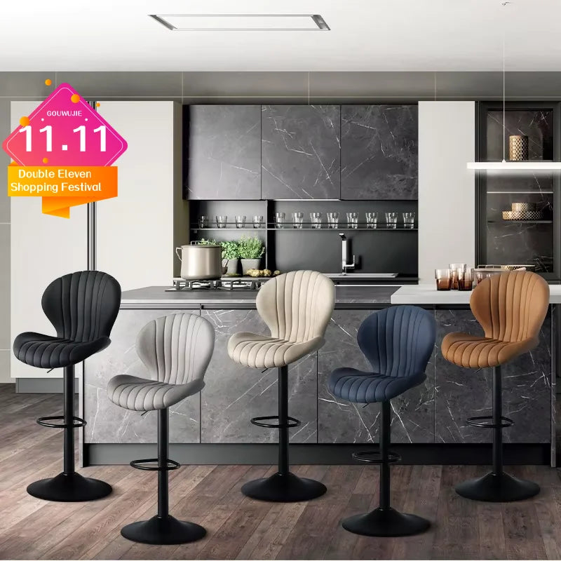 Backrest Bar Stools Luxury Modern