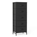 48IN Dresser For Bedroom With 5 Drawers.  Nightstand Wardrobe Steel Frame Closet For Clothes Storage