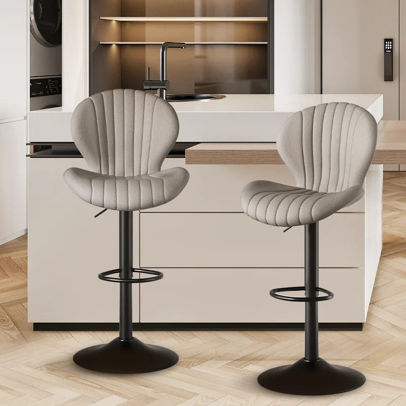 Backrest Bar Stools Luxury Modern