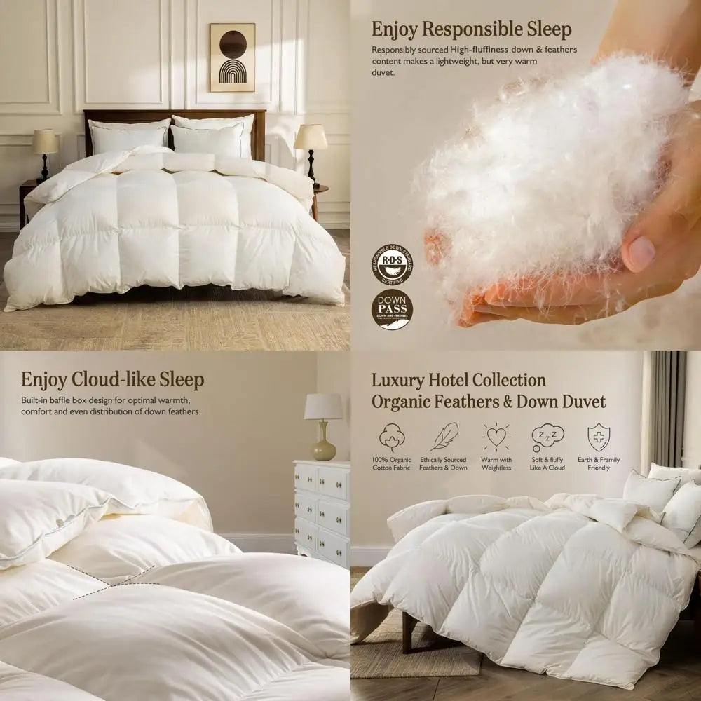 Queen Size Organic Feather Down Comforter