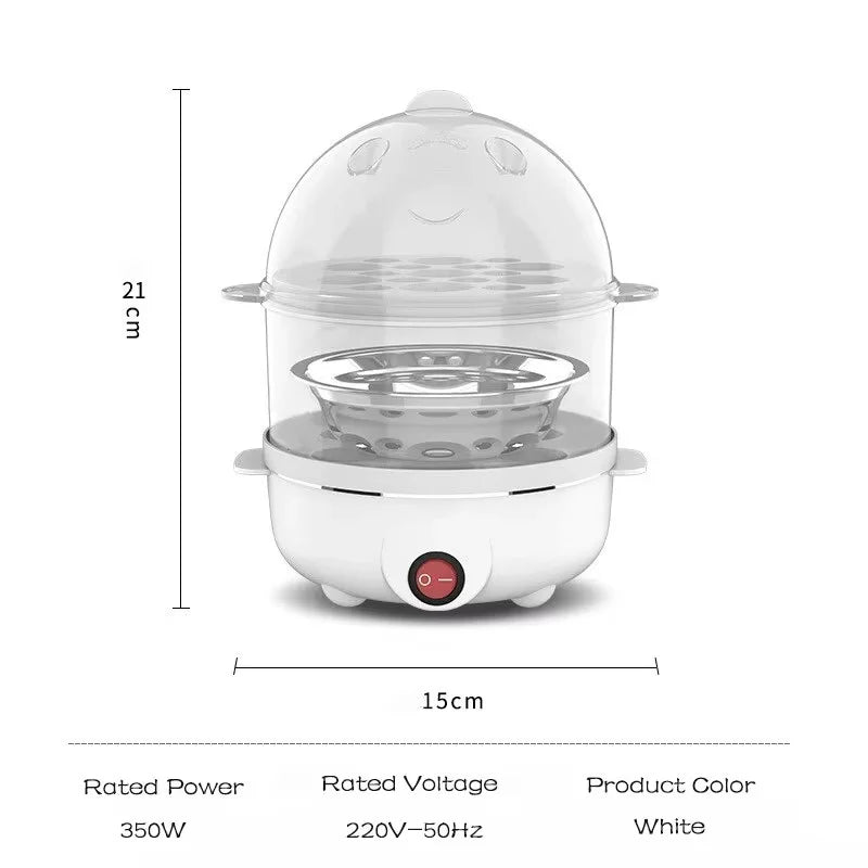Multifunctional Electric  Double Layers Egg Cooker/ Mini Steamer