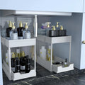 Under-sink storage rack for bathrooms, and countertops