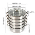5-Layer Steam Cooker Stainless Steel