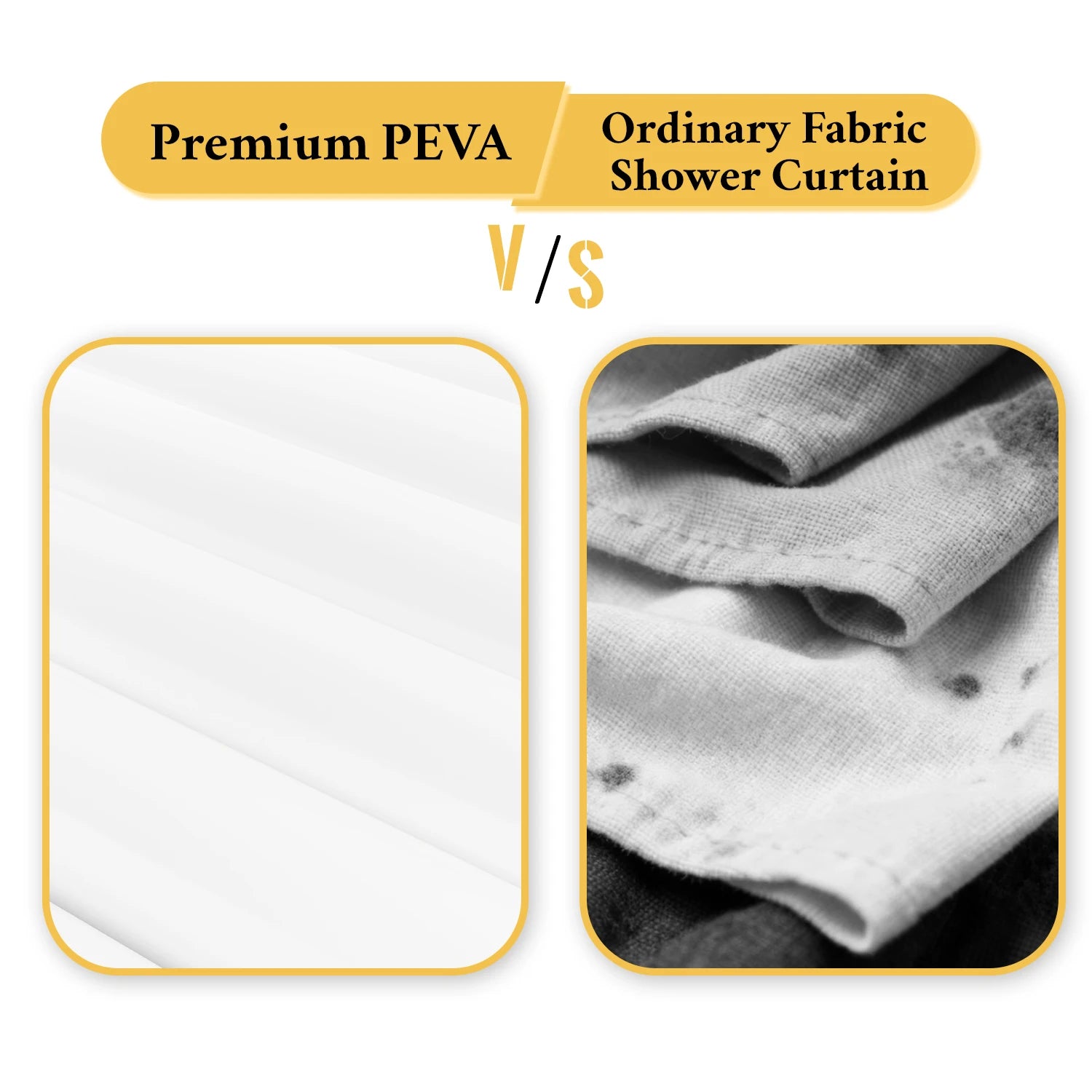 1pc Black White Wavy Stripe Artwork Geometric Shower Curtain Waterproof PEVA Modern Minimalist Bathroom Decor