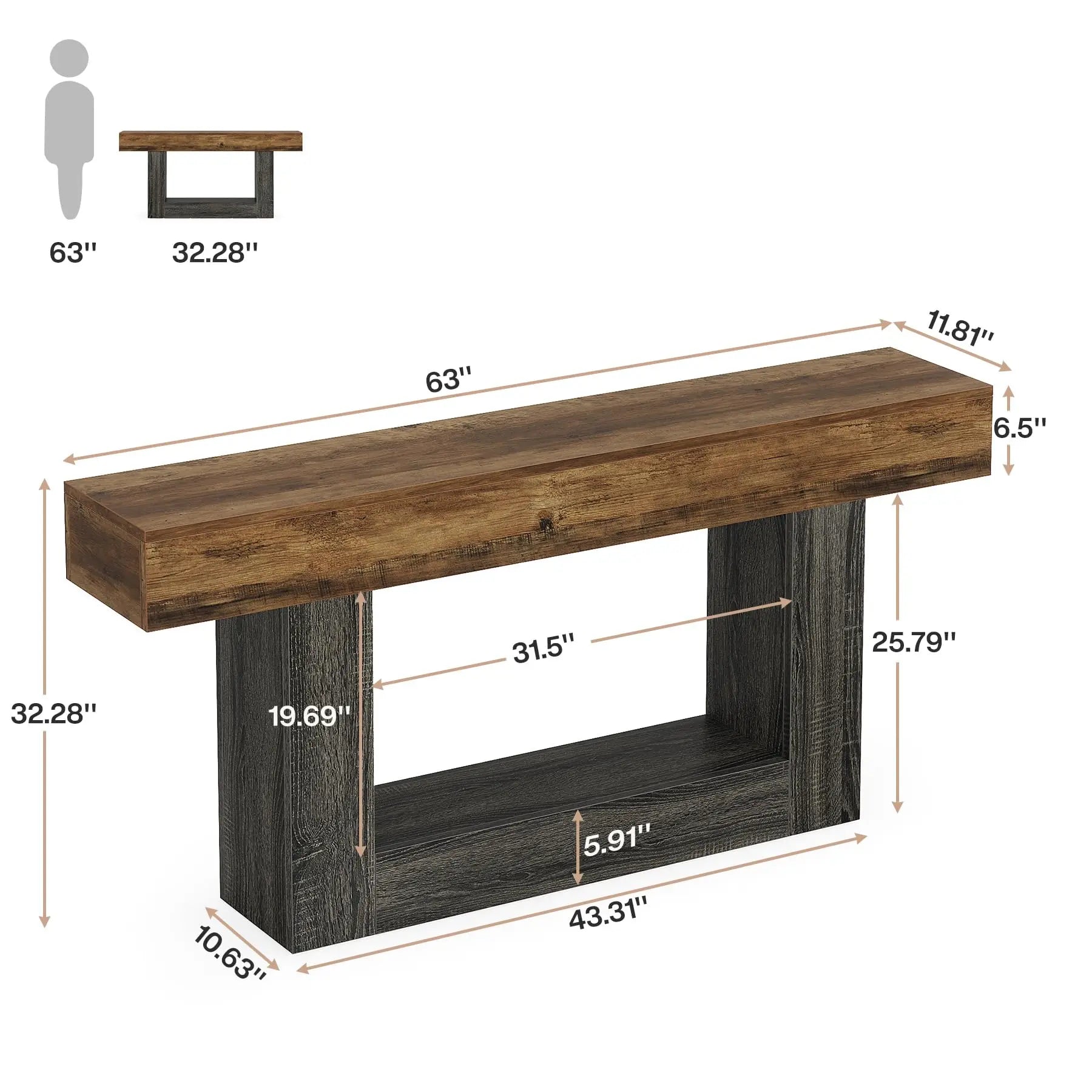 Console Table, Farmhouse Console Table