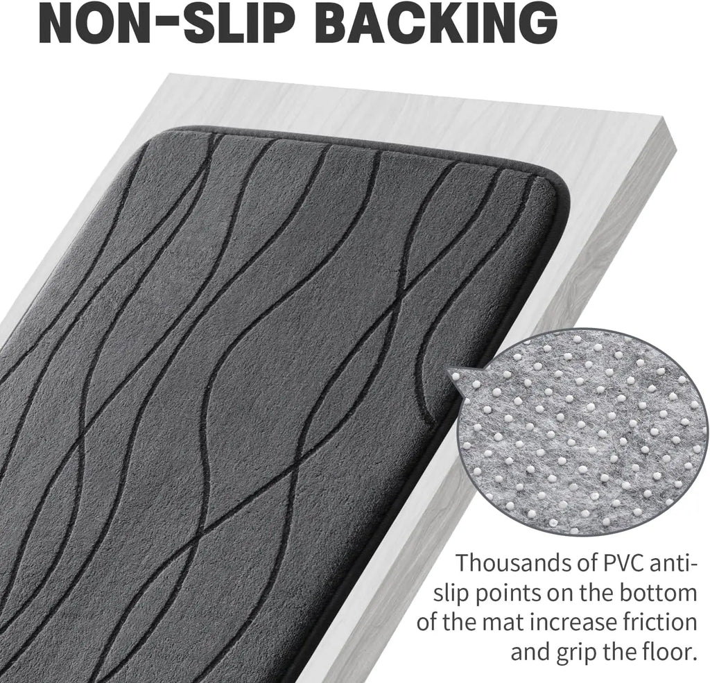 Ultra Absorbent Bath Mat Set Non-Slip