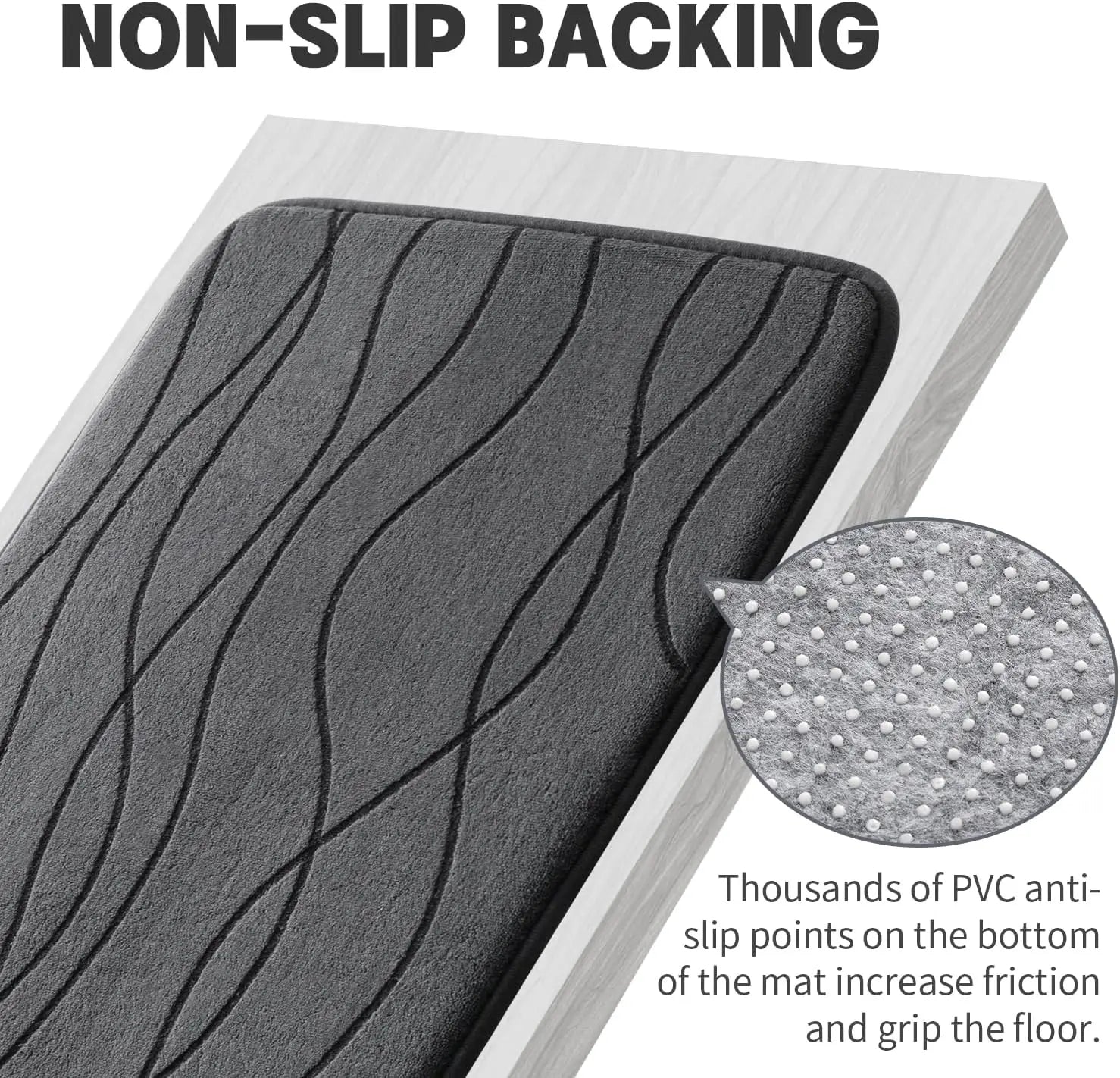 Ultra Absorbent Bath Mat Set Non-Slip