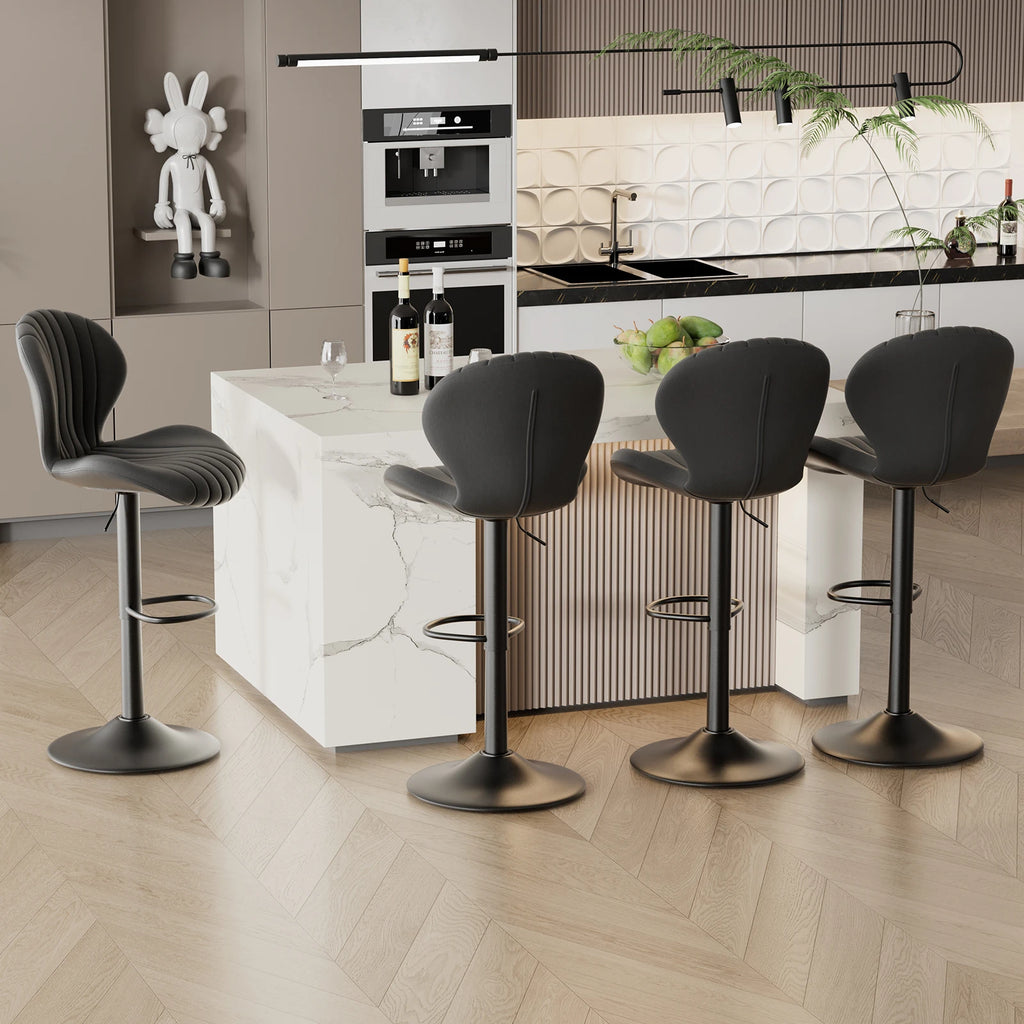 Backrest Bar Stools Luxury Modern
