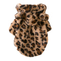 Winter Dog Hoodie Leopard Coat