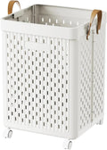 Collapsible Laundry Basket With Wheels and Handles