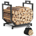 Firewood Rack Outdoor Indoor With Firewood Carrier