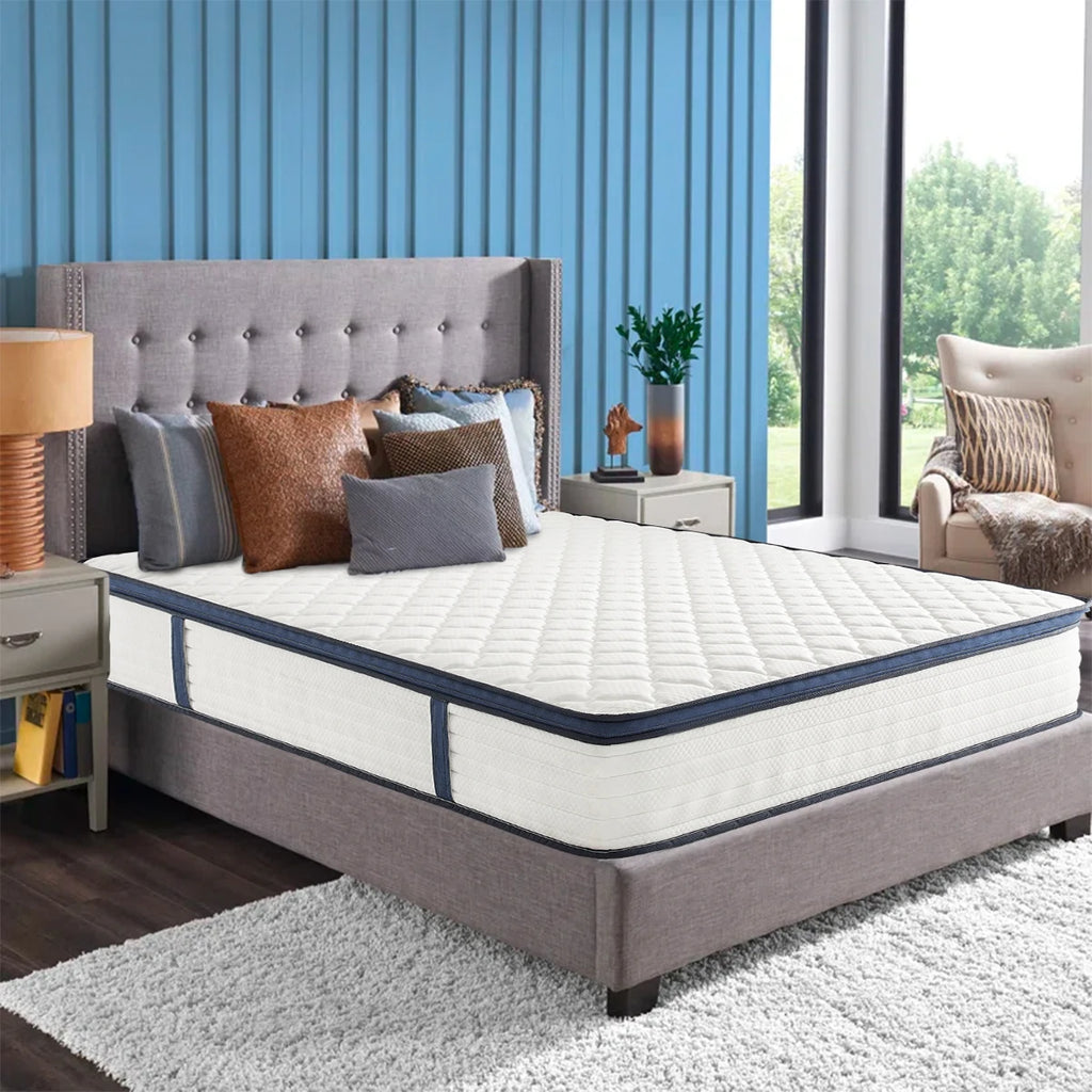 Queen Size Mattress Gel Memory Foam Hybrid Mattress , Pressure Relief, Medium Firm Comfort, Motion Isolation