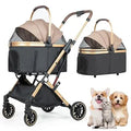 Folding Dog Stroller for Small/Medium Pet, Foldable Pet Travel Carrier for Small/Medium Dog Cat