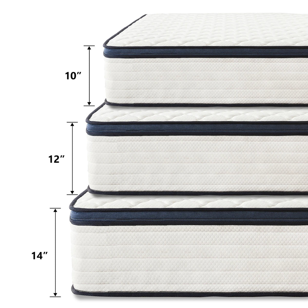 Queen Size Mattress Gel Memory Foam Hybrid Mattress , Pressure Relief, Medium Firm Comfort, Motion Isolation