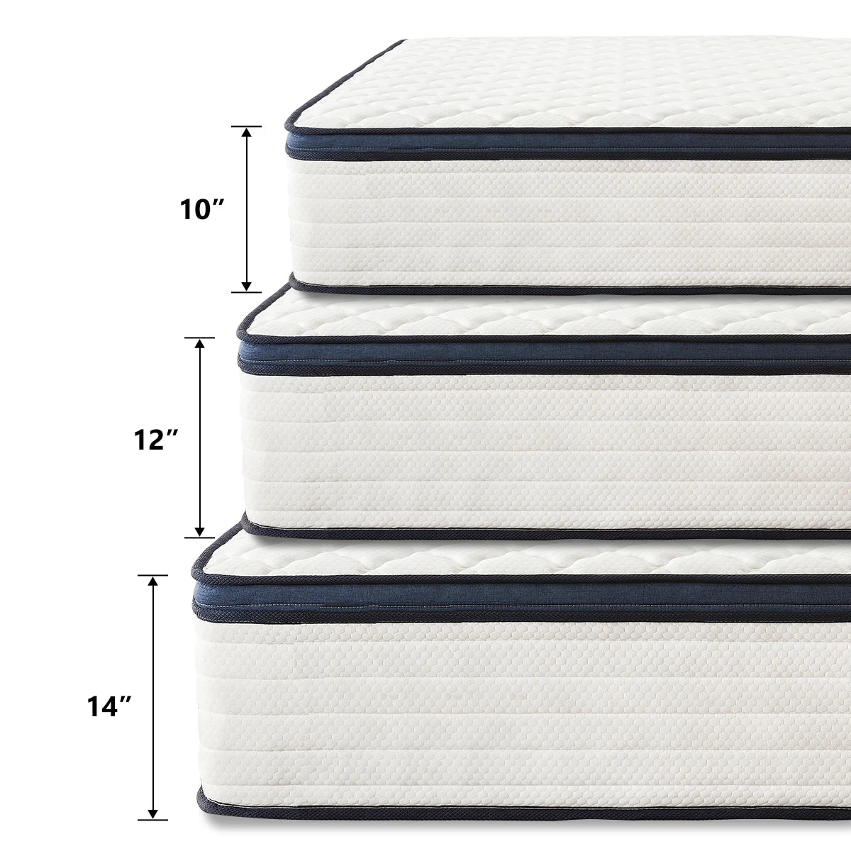 Queen Size Mattress Gel Memory Foam Hybrid Mattress , Pressure Relief, Medium Firm Comfort, Motion Isolation