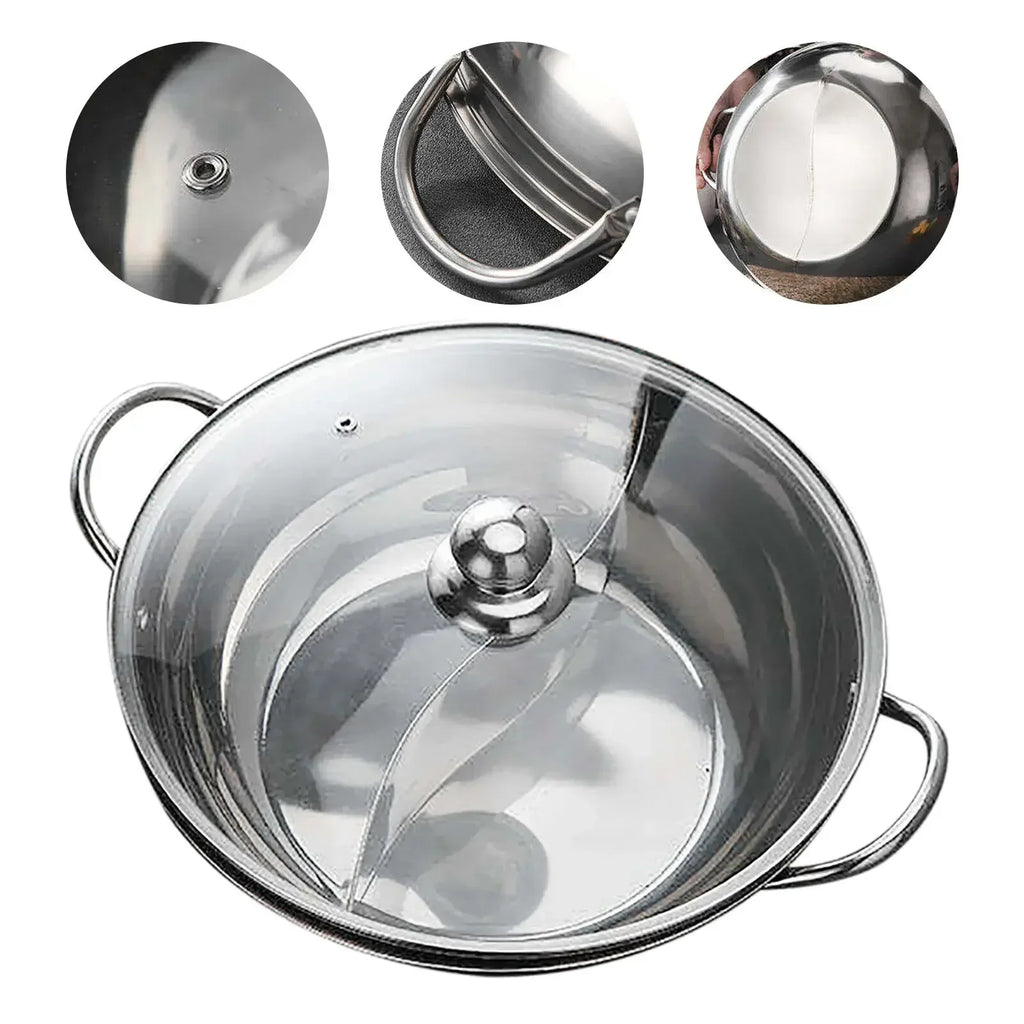 12" Stainless Steel Pot Shabu Cooker