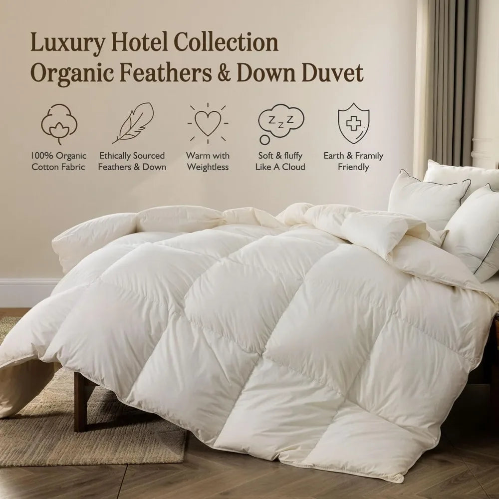 Queen Size Organic Feather Down Comforter